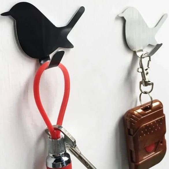 Pack of 2 Bird Shapped Adhesive Metal hook Wall Hanger