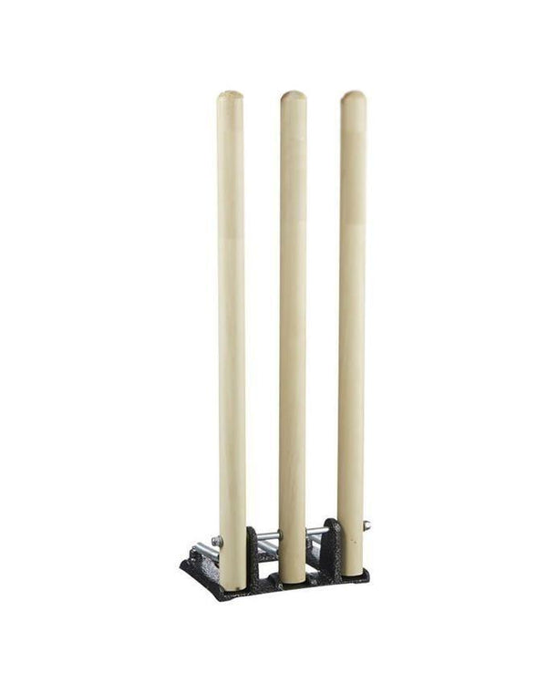 Wooden Cricket Wickets with Spring - Light Brown