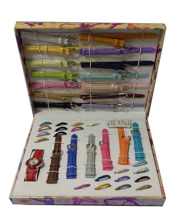 21 Colour Wrist Watch Gift Set for Girls with Interchangeable Straps