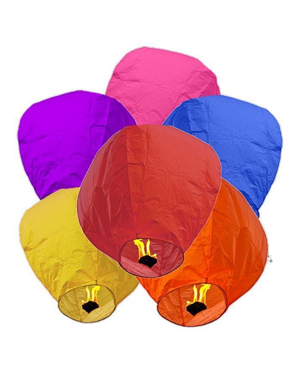 Party Supplies -Sky Lantern - Pack of 20 - Multicolors