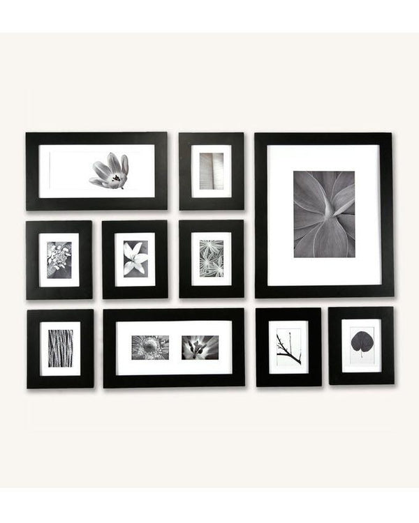 Pack of 10 - Assorted Picture Frames - Black