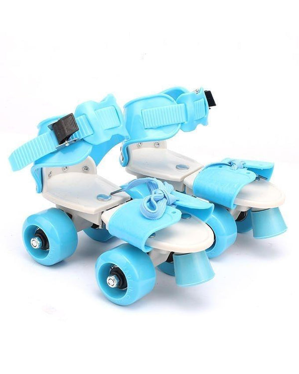 Adjustable Roller Skating Shoes Front Brakes Kids Skates Bearing Tyres Skate Shoes Export Quality Quad Speed Roller Skates Shoes For kids Children Girls Boys - Blue