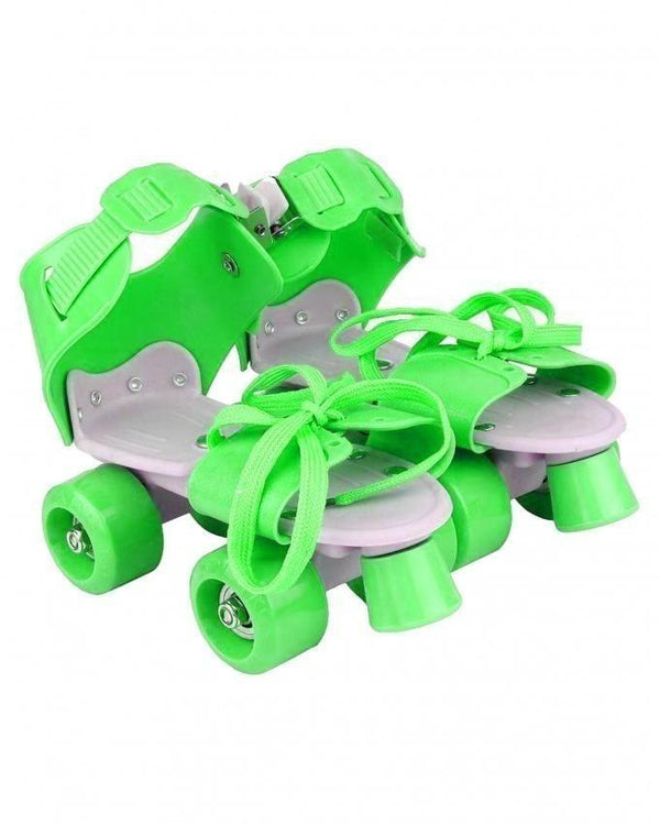 Adjustable Roller Skating Shoes Front Brakes Kids Skates Bearing Tyres Skate Shoes Export Quality Quad Speed Roller Skates Shoes For kids Children Girls Boys - Green