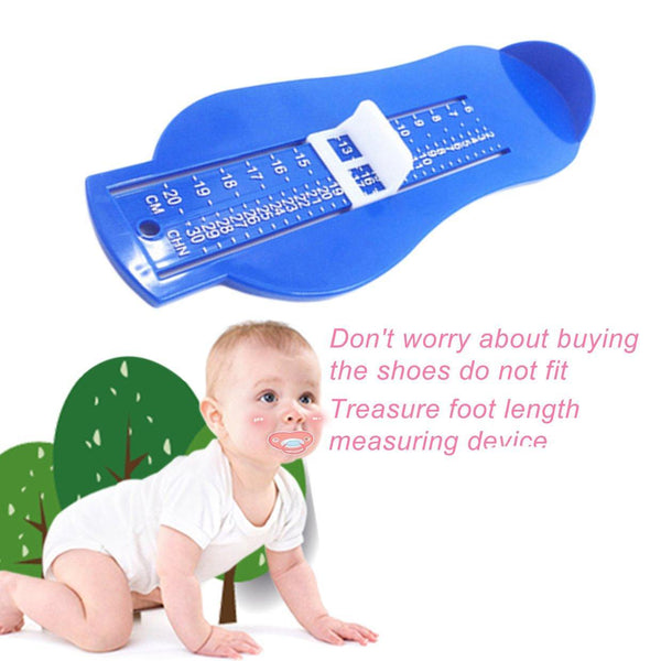 Kids Foot Measure Tool Shoes Helper Baby Measuring Ruler Gauge Device - Blue