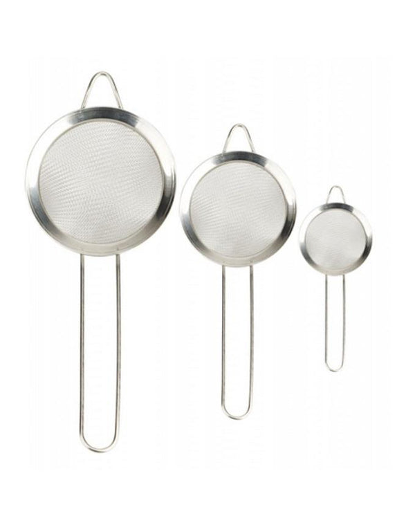 Pack of 3 - Stainless Steel Strainers - Silver