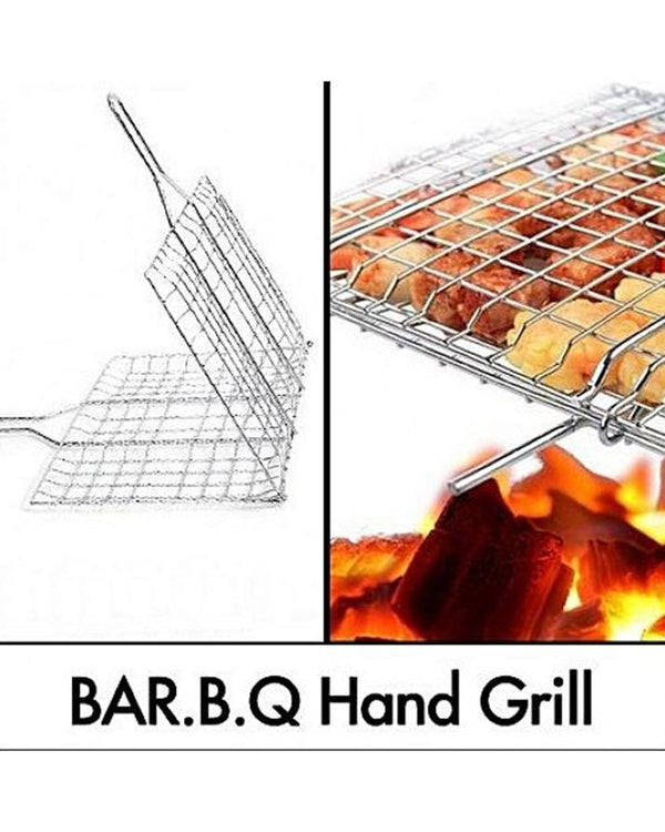 BBQ Stainless Steel Hand Grill Large