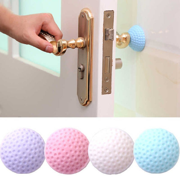 2 Pcs Random Color Self Adhesive Rubber Door Buffer Wall Protectors Door Handle Bumper, Rubber Self- Adhesive Crash Pad, Rubber Wall Protector