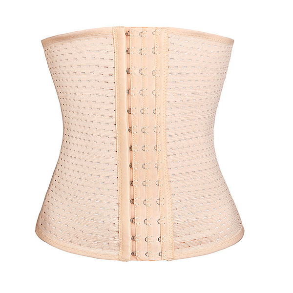 Women Body Shaper Waist Trainer Bodyshaper Reducer Slimmer Tummy Invisible Body Shaper Stomach Ladies Modeling Slimming Belt - L, Beige