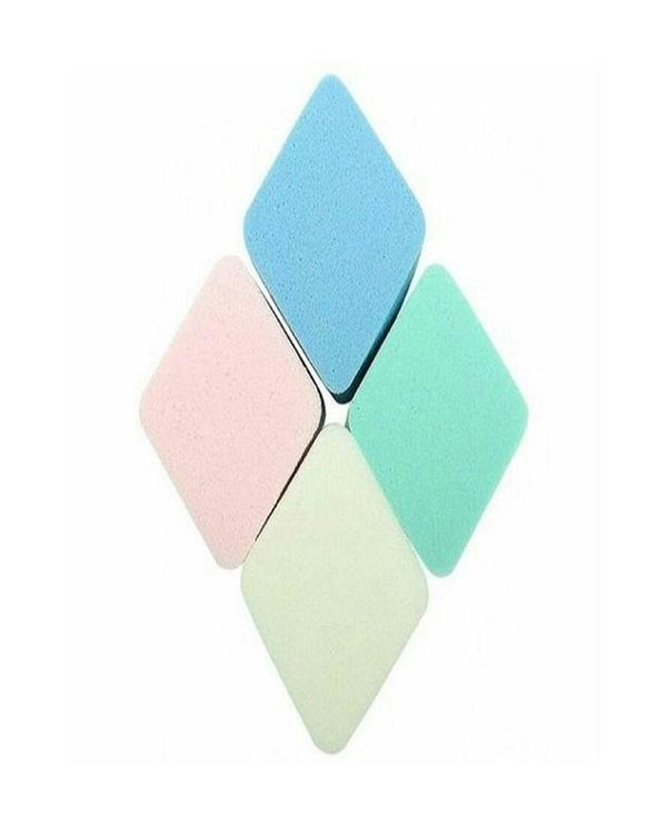Pack Of 4 - Makeup Puffs - - Square Shape