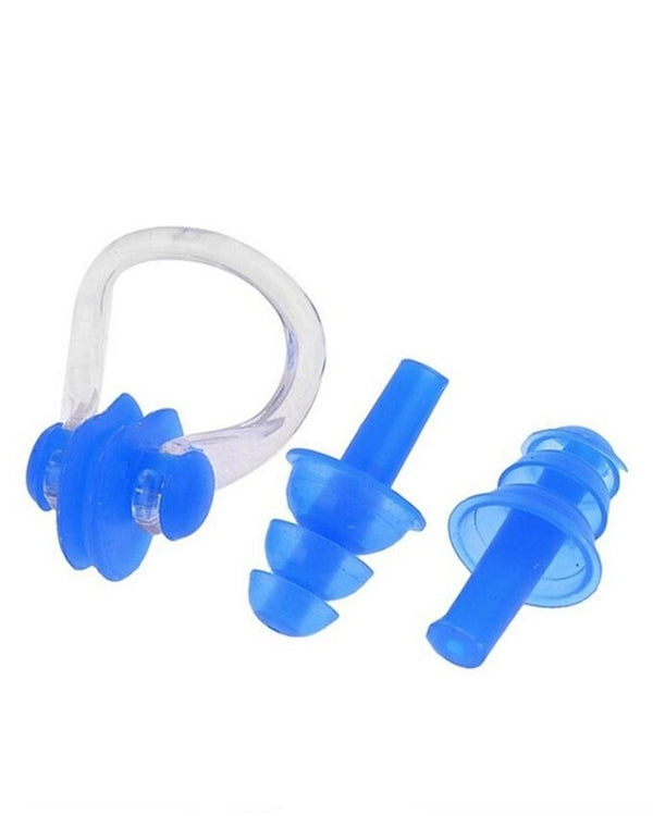 Swimming Ear Plugs With Nose Clip - multi color