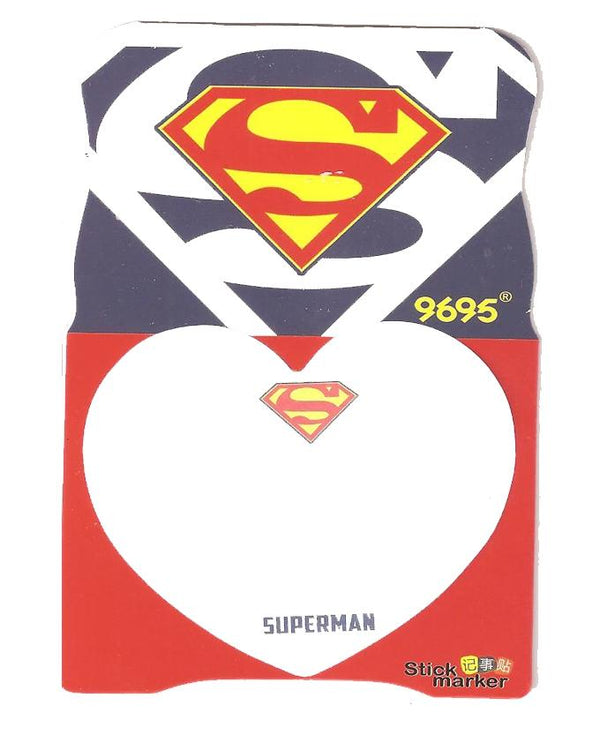 Heart Shaped Sticky Notes Pad Superman