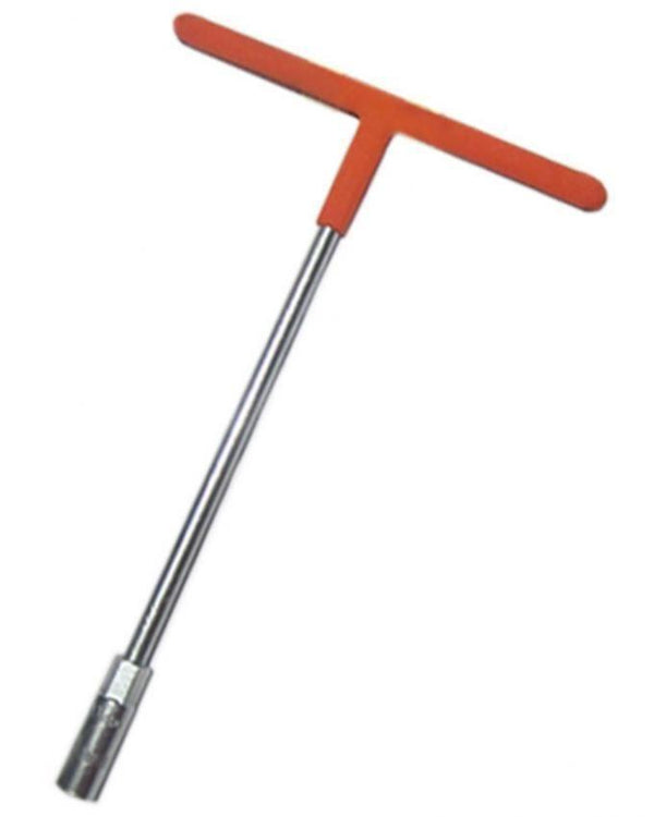 Hex Socket Hole Rubber Coated T Bar Wrench Spanner - 8mm - Red