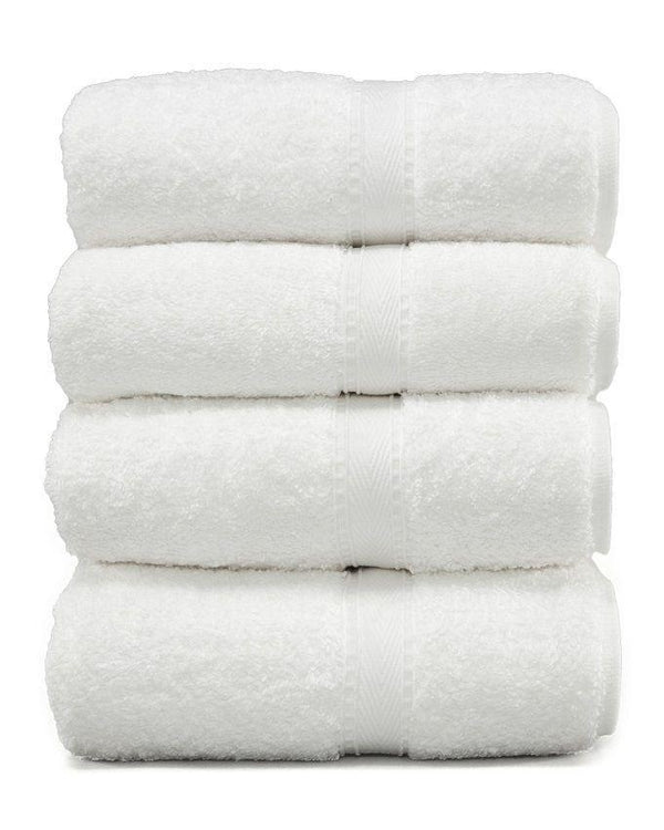 Pack of 4 - Bath Towels - White