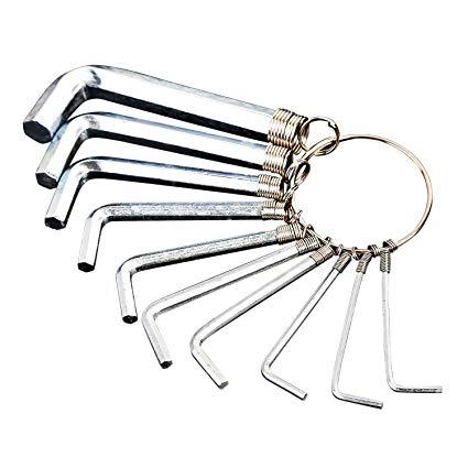 10 Pcs L Key Set - Hex Tool Set - Silver