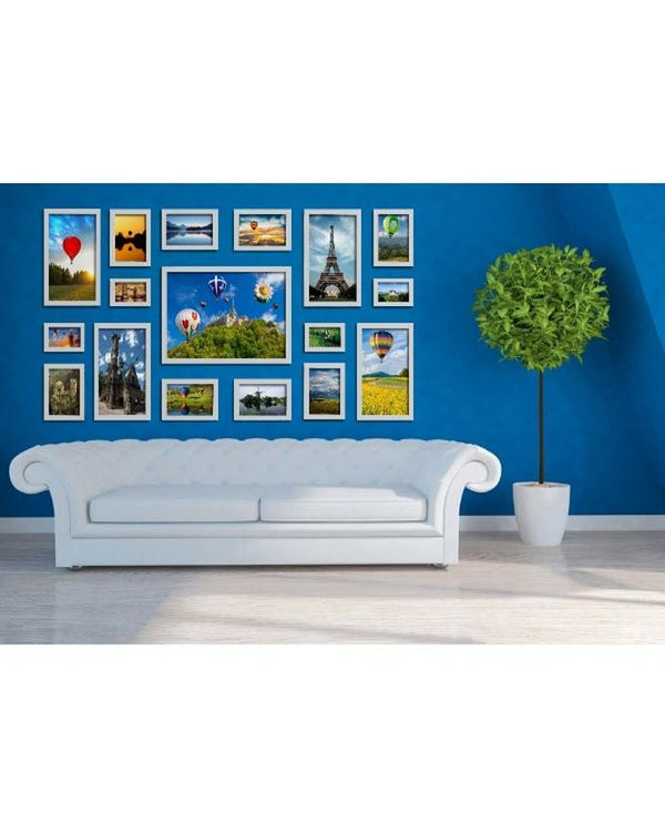 Pack of 17 - Picture Frames - White